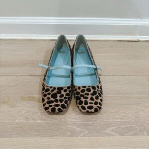Frances Valentine leopard-print Mary Jane flats size 9